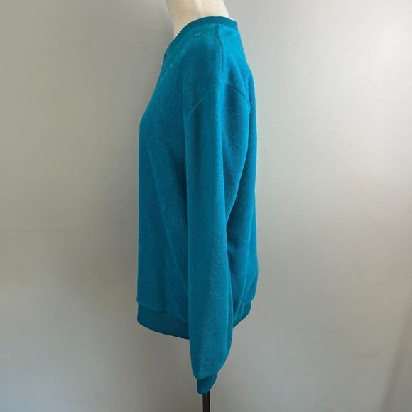 🌿4/$35🌿 CARROLL REED Blue Crew Neck‎ Fleece Sweater (L) - Picture 3 of 6